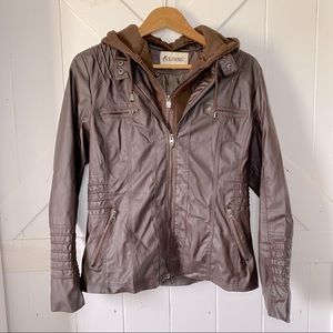 Bliviner leather jacket brown